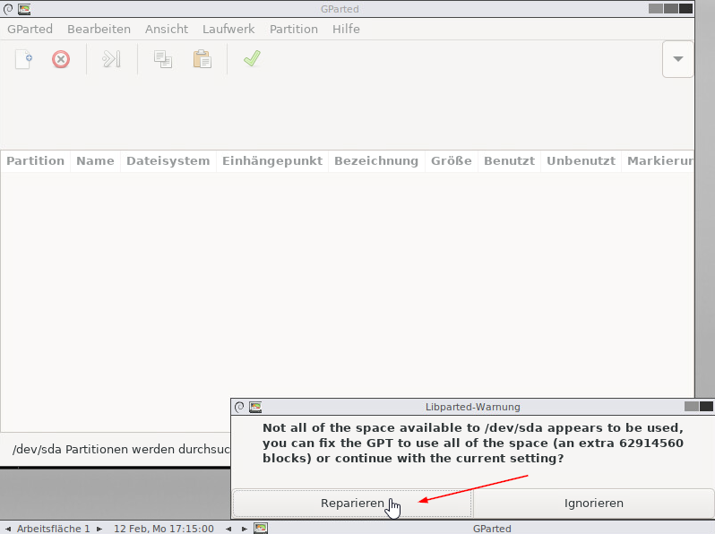 Gparted 1