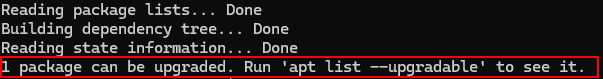 Apt upgradable