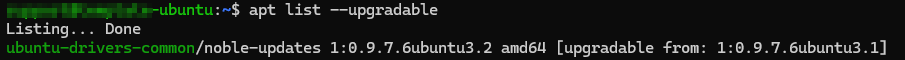 Apt upgradable list